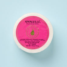 Load image into Gallery viewer, The Bulgarian Rose Spongelle brings a field of roses to any shower or bath with the scent of cinnamon sticks, sliced ginger, sweet clove, and juicy orange.