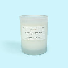 Load image into Gallery viewer, Light the Sydney Hale Co. Sea Salt + Bay Breeze candle and be inspired by the aromas wafting through the air of quaint seaside villages, rum and bayberries washed with rich salt air.
