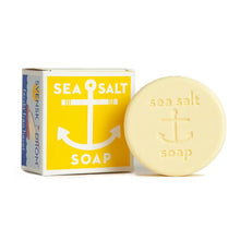 Load image into Gallery viewer, Sail into brighter days with our Sea Salt Lemon Soap by Kalastyle, featuring classic sea salt scrubbers and a twist of lemon citrus oils. Handcrafted in small batches with natural ingredients, its zesty fragrance is warm and uplifting.