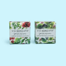 Load image into Gallery viewer, The Via Mercato petite soaps bring an earth blend of intoxicating scents that transport one to an Italian garden.,