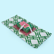 Load image into Gallery viewer, Your favorite bridge player can indulge with the French Milled Orchid Scented Soap that comes with its own fun patterned tray. Brighten up their kitchen with this beautiful trellis patterned towel that adds a pop of spring.