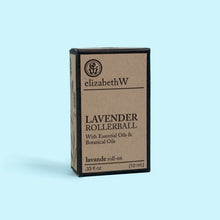 Load image into Gallery viewer, The elizabethW Lavender Rollerball brings the relaxing aroma of lavender essential oil everywhere you go with a soothing scent to pulse points.
